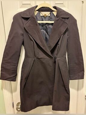 Stella McCartney Women's Navy Tailored Trench Coat S